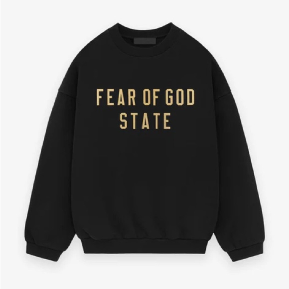Essentials Fear of God State Crewneck Sweatshirt Black Size Small NEW w/tags